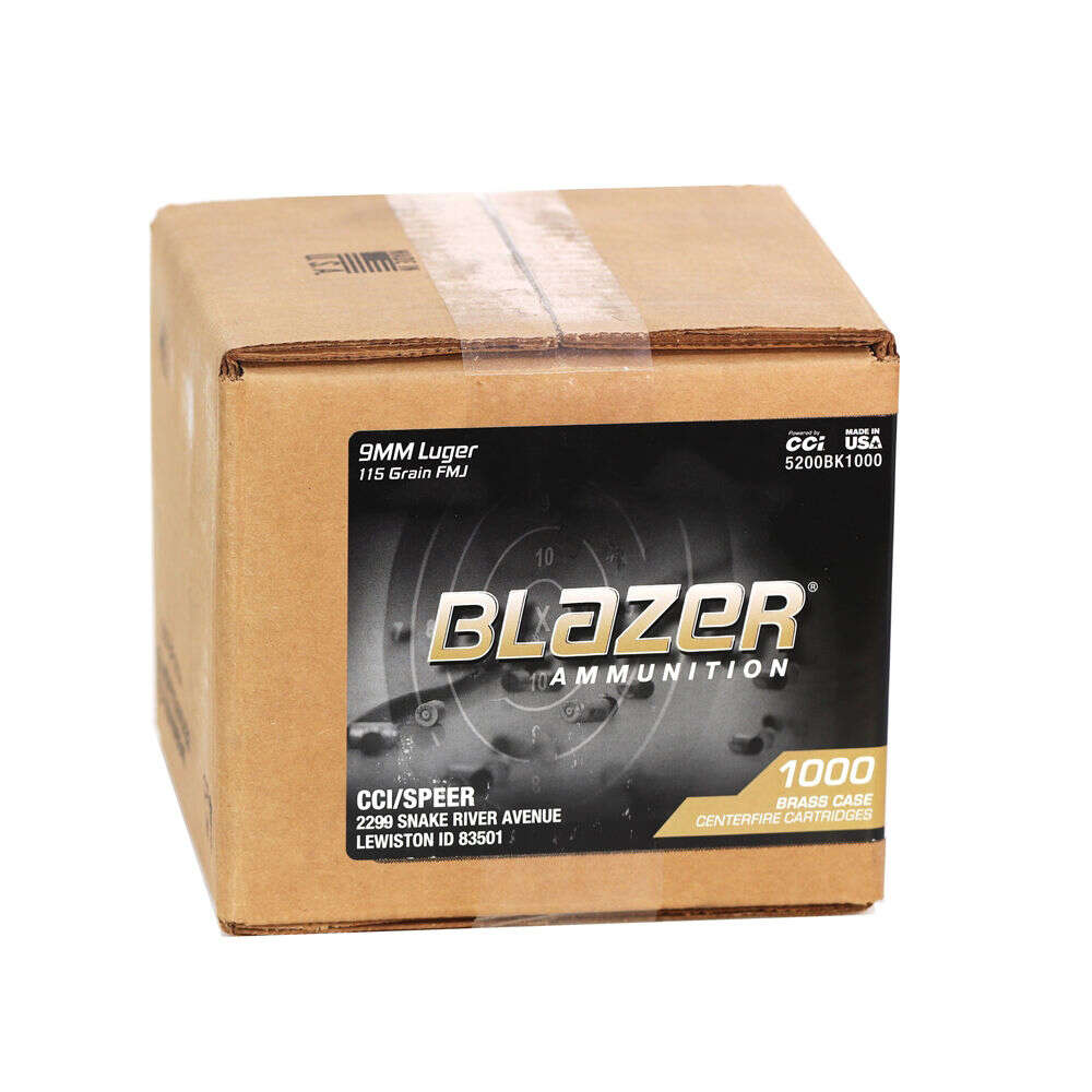 Ammunition CCI   Speer 335 ft lbs 9mm CCI 5200BK1000 BLZR BRAS 9MM  115  *LOOSE   1000/1 • Model: 335 ft lbs